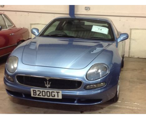 EXTRA LOT:  A 2000 Maserati 3200 GT, registration number B20 OGT, blue. A grand tourer from one of the greatest Italian marqu