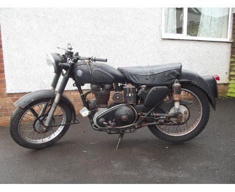 A 1953 AJS 16MS, registration number MDG 772, frame number A3813, engine number 53/16M/S20520, black. This original AJS is in