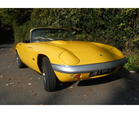 A 1971 Lotus Elan S4 drop head coupé, registration number JWY 611J, chassis number 7004080029C, engine number K22461, Lotus y