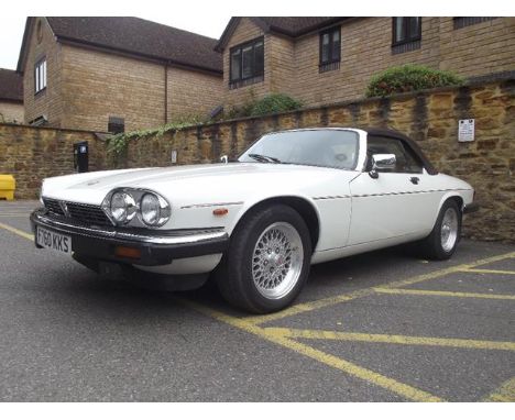 A 1988 Jaguar XJS V12 convertible, registration number F760 KKS, Glacier white. Believed 47,000 miles from new, this XJS conv