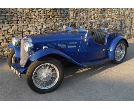 A 1935 Singer 9 Le Mans Speed, registration number BYT 842, chassis number 62688, engine number 58220, Royal Blue. This near 