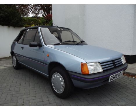 A 1990 Peugeot 205 CJ Junior, registration number G949 XFJ, light metallic blue. With 9,000 miles from new, this beautifully 