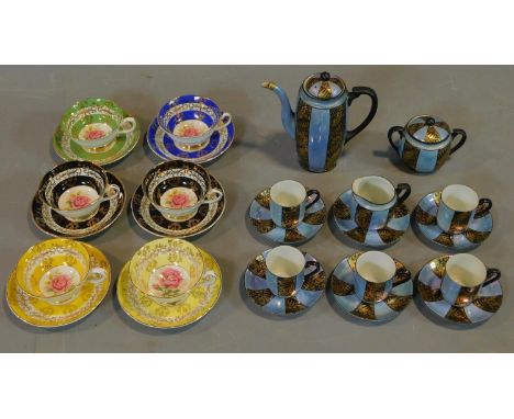 A set of six Royal Grafton tea cups and saucers and a Noritake coffee set. 