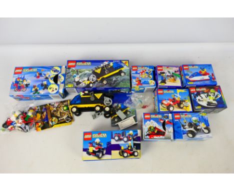 Lego - Ten boxed Lego 'System' sets. Lot includes #6445 Emergency Evac; #6815 Hovertron; #6326 Town Folk and similar. All set