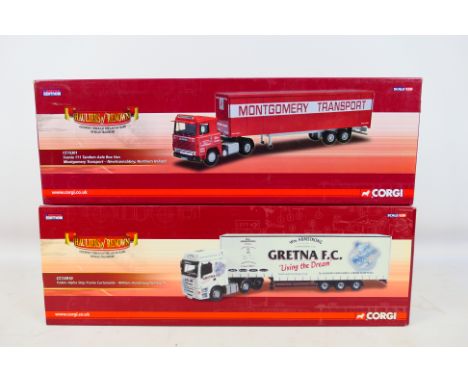 Corgi - Two boxed Corgi 'Hauliers of Renown' Limited Edition 1:50 scale diecast model trucks. Lot consists of Corgi CC13910 F