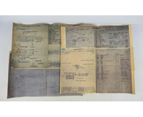 Dinky Toys - Meccano - Four Meccano factory facsimile drawings. The drawings approximately A3 in size include 25 Pdr Field Gu