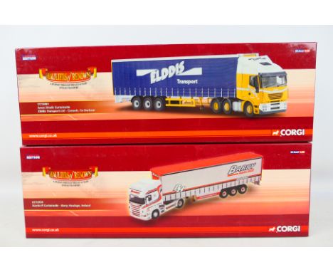 Corgi - Two boxed Corgi 'Hauliers of Renown' Limited Edition 1:50 scale diecast model trucks. Lot consists of Corgi  CC15001 