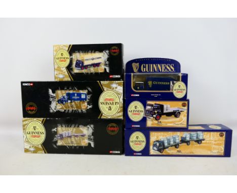 Corgi - A group of six Limited Edition 1:50 scale diecast commercial vehicles from the Corgi 'Guinness' series. Lot includes 
