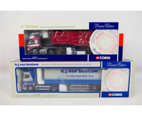 Corgi - Two boxed Corgi Limited Edition 1:50 scale diecast model trucks. Lot consists of Corgi CC13505 Volvo FM Bulk Tipper '