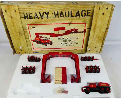 Corgi Heavy Haulage - A boxed Limited Edition Corgi Heavy Haulage CC12307 Scammell Contractor, Girder Trailer, Bogies and Cra