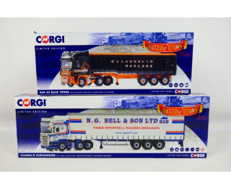 Corgi - Two boxed Corgi 'Hauliers of Renown' Limited Edition 1:50 scale diecast model trucks. Lot consists of Corgi CC14119 D