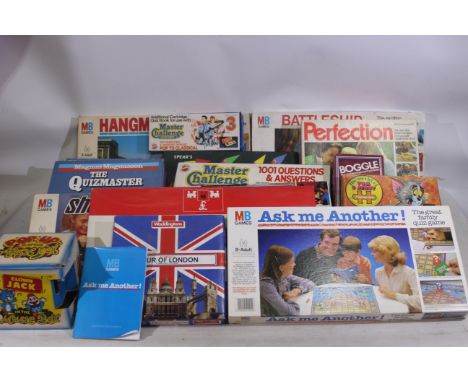 MB Games - Tomy - Action GT - Others - A collection of boxed vintage board games and a handheld game. Lot includes Action Gt 