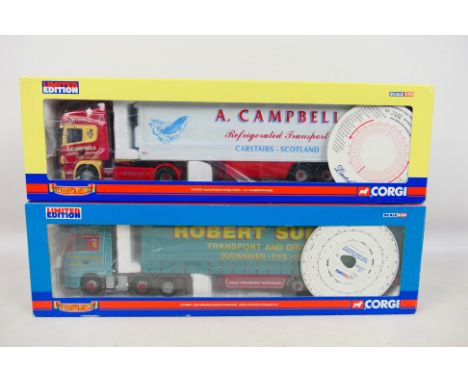 Corgi - Two boxed Corgi 'Hauliers of Renown' Limited Edition 1:50 scale diecast model trucks. Lot consists of Corgi CC13803 M