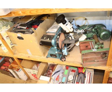 Assorted tools to include a Pillar Drill etc.