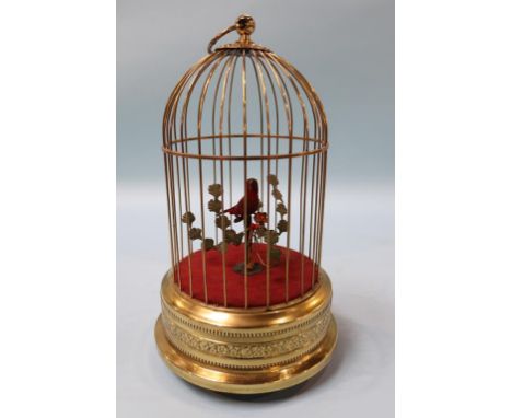 An Karl Griesbaum Musical Bird Cage automaton, in working order, approx. 27cm high