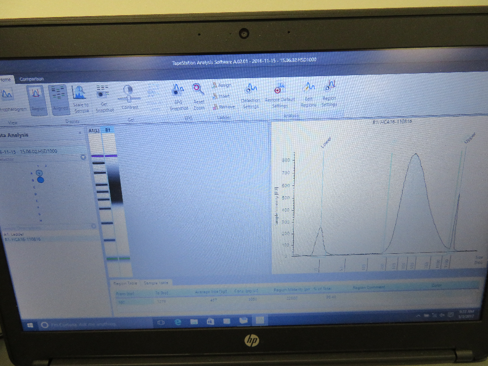 Agilent 4200 Tapestation G2991A with laptop, analysis software MS3