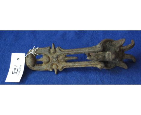 19th Century Coalbrookdale type ram's head door knocker.(B.P. 24% incl. VAT)