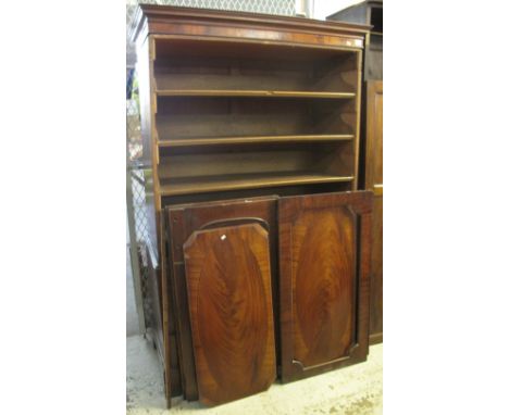 19th Century mahogany press cupboard.(B.P. 24% incl. VAT)   CONDITION REPORT:  125 x 56 x 198 cm approximately only.