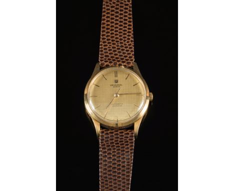 Universal Microtor. A gentleman's wristwatch:, the dial signed Universal, Geneve, Automatic, Microtor, with gold baton numera