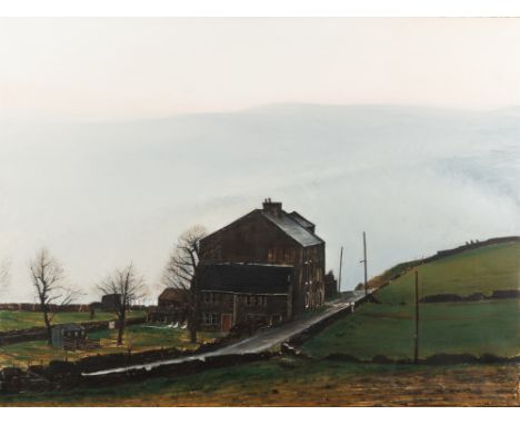* Peter Brook [1927-2009]-
Lifting Mist
signed bottom and inscribed
oil on canvas
91 x 122cm

* Biography. Peter Brook, 'the 