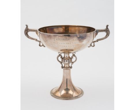 An Edward VIII  silver twin-handled trophy cup, maker Adie Bros, Birmingham 1936: inscribed  'Zaria Races Autumn Meeting 1937