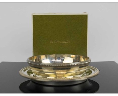 CHRISTOFLE FRANCE, vintage a group of twelve perles design bowls and twelve matching perles dishes. (24 pieces)