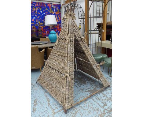 GARDEN TEEPEE, vintage style, wicker construction.
