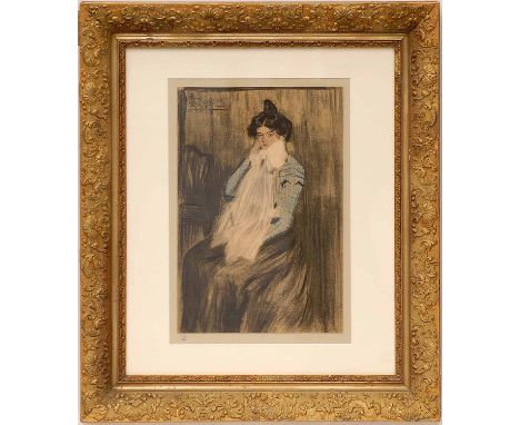 PABLO PICASSO 'Lola Soeur de l'Artiste', pochoir suite: bleus de Barcelona, signed in the plate, printed by Jacomet, edition 