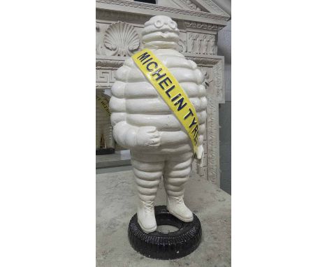 MICHELIN MAN, vintage style cast study, polychrome finish, 60cm H.