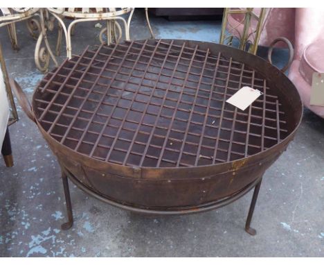 KADI FIRE BOWL, vintage Indian style design, 54cm H. 