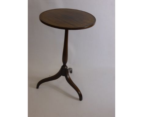 A Mahogany Circular Occasional Table, with decorative inlay, supported on tripod base.