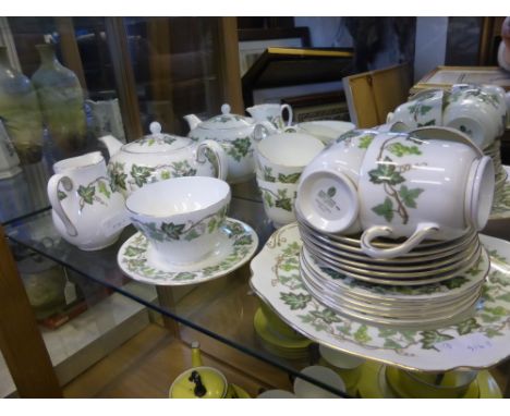 Two Part Porcelain Tea Sets, including Wedgwood 'Santa Clara' comprising six cups, six tea plates, six saucers, tea pot, milk