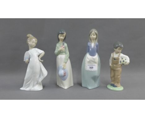 Group of Nao Spanish porcelain figures, tallest 24cm, (4) 