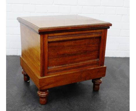 19th century mahogany commode, 50 x 50cm 