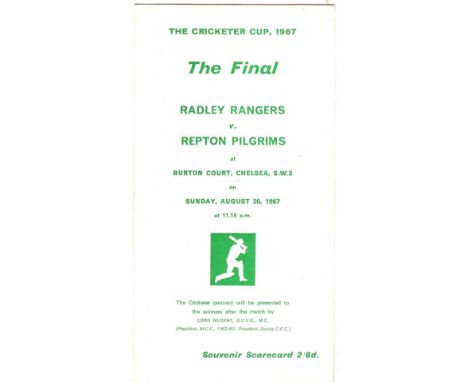 The Cricketer Cup Final.