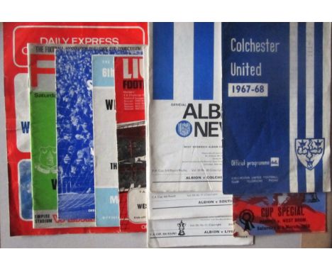 F.A. Cup fixtures 1967-68. Includes song sheet.
&nbsp;
Mixed condition. Home programmes have attendances noted. 2nd Replay v 