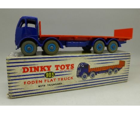 A Dinky Toys 903 Foden Flat Truck with tailboard, boxed