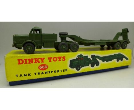 A Dinky Toys 660 Tank Transporter, boxed