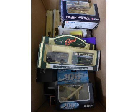 Model aircraft including Corgi and model vehicles including Jaguar, all boxed
