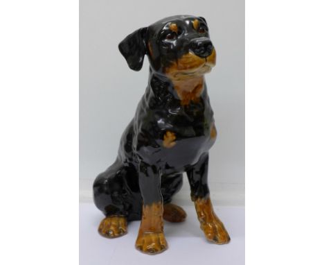 A large Goebel figure of a rottweiler, 29cm