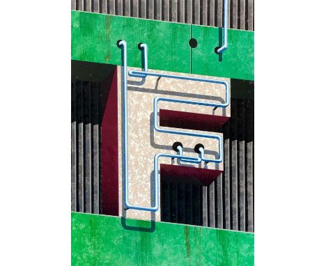 Robert COTTINGHAM (1935) An American Alphabet F Lithograph, signed, Printers Proof no.1, 66x47cm sight size