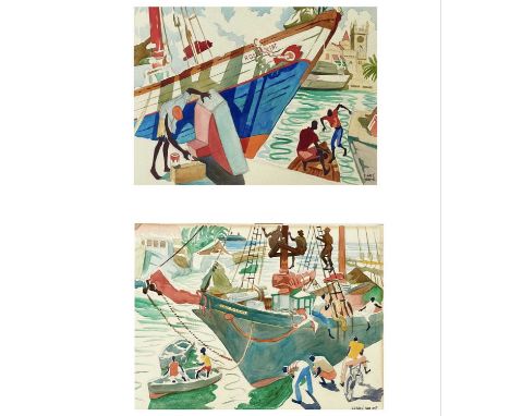 Clare WHITE (1903-1997) Two works  Clare WHITE (1903-1997)The Mary H Lewis, BarbadosWatercolour, signed, 38 x 51.5cmandClare 
