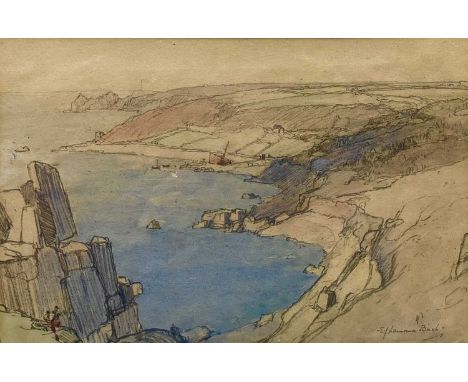 Samuel John Lamorna BIRCH (1869-1955) St Loy Cove  Watercolour, signed, 17 x 25cm. This delightful sketch has not been examin