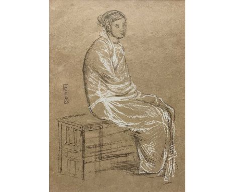 James Abbot McNeill WHISTLER (1834-1903) Seated figure Lithograph for The Studio 24x17cmThis work has not been examined out o