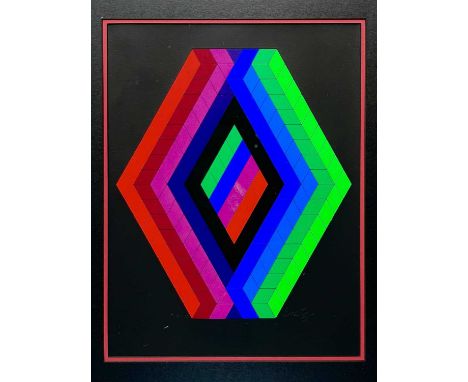 Victor VASARELY (1906-1997) Geometric Lithograph, signed and numbered 34/50, 39x29.5cm sight size