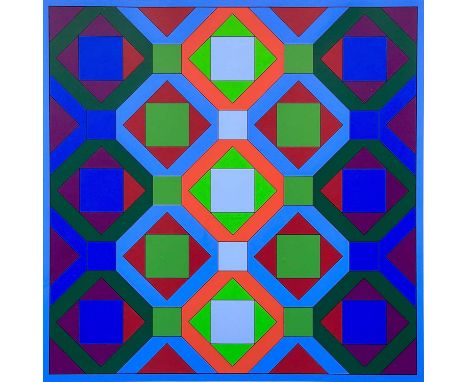 Victor VASARELY (1906-1997) Geometrical Structure 4 1973 Lithograph, signed and numbered 12/60, 57x57cm sight sizeThis is in 
