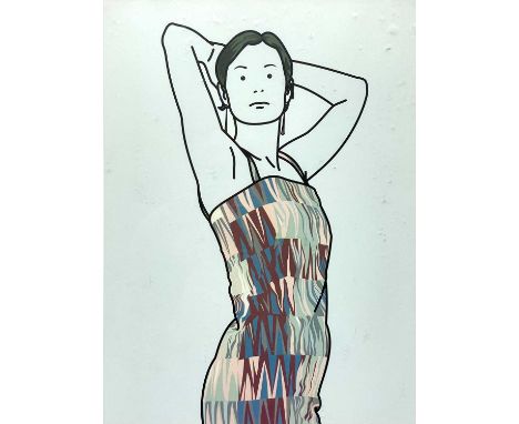 Julian OPIE (1958) Anya with Cocktail Dress Lithograph, 34x25cm image size