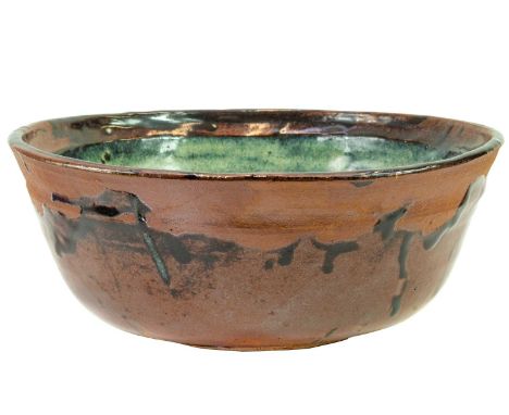 Trevor CORSER (1938-2015) Large bowl  Stoneware, impressed Leach Pottery and personal seal to base, height 14cm, diameter 35c