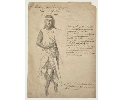 John Everett MILLAIS (1829-1896) William Marshall, 2nd Earl of Pembroke (1190-1231)  Drawn from their burial effigies in Temp