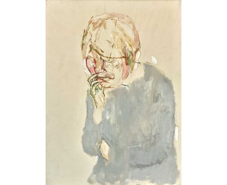 Francis HEWLETT (1930-2012) Portrait of a Woman (1965) Oil on paper, dated '65, 75 x 55cm.